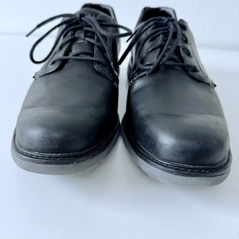 Mark Nason Men’s Lite Lugg Del-Leather Oxford Dress Shoes-Black/Gray Size 10.5